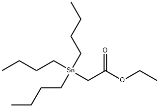 Acetic acid, (tributylstannyl)-, ethyl ester Structure