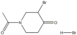 1-acetyl-3-bromopiperidin-4-one hydrobromide Structure