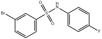 3-Bromo-N-(4-fluorophenyl)benzenesulfonamide, 97% Structure