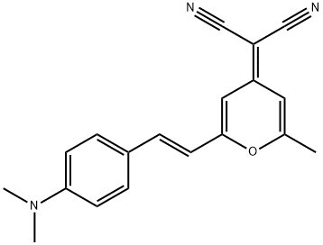 2-[2-[(E)-2-[4-(dimethylamino)phenyl]ethenyl]-6-methylpyran-4-ylidene]propanedinitrile Structure
