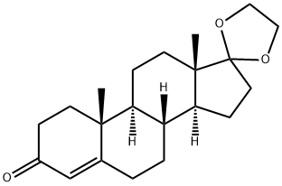 (8R,9S,10R,13S,14S)-10,13-dimethyl-1,6,7,8,9,10,11,12,13,14,15,16-dodecahydrospiro[cyclopenta[a]phenanthrene-17,2-[1,3]dioxolan]-3(2H)-one(WXG00896) Structure