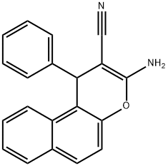 3-amino-1-phenyl-1H-benzo[f]chromene-2-carbonitrile Structure