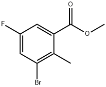 methyl 3-bromo-5-fluoro-2-methylbenzoate Structure