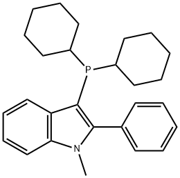3-(dicyclohexylphosphino)-1-methyl-2-phenyl-1H-indole Structure