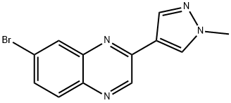 7-bromo-2-(1-methyl-1H-pyrazol-4-yl)Quinoxaline Structure