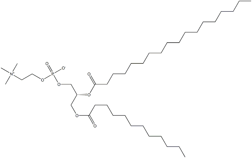1-lauroyl-2-stearoyl -sn-glycero-3-phosphocholine Structure