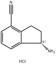 (S)-1-amino-2,3-dihydro-1H-indene-4-carbonitrile hydrochloride Structure