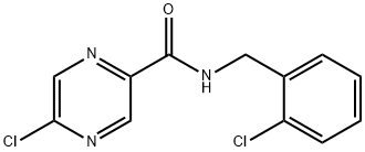 5-Chloro-N-(2-chlorobenzyl)pyrazine-2-carboxamide Structure