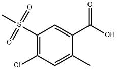 4-chloro-2-methyl-5-(methylsulfonyl)Benzoic acid Structure