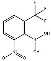 2-Trifluoromethyl-6-nitrophenylboronic acid Structure