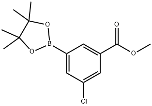 3-Chloro-5-methoxycarbonyl-phenyl-boronic acid pinacol ester Structure