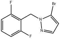 5-Bromo-1-(2,6-difluorobenzyl)-1H-pyrazole Structure