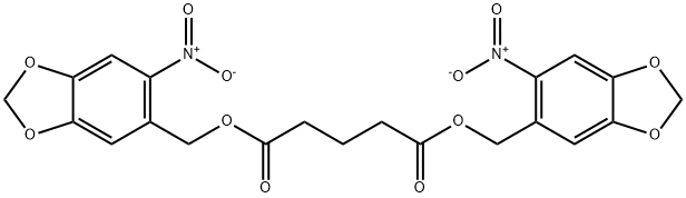 bis[(6-nitro-1,3-benzodioxol-5-yl)methyl] pentanedioate Structure