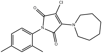 3-(1-azepanyl)-4-chloro-1-(2,4-dimethylphenyl)-1H-pyrrole-2,5-dione Structure