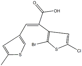 2-(2-bromo-5-chloro-3-thienyl)-3-(5-methyl-3-thienyl)acrylic acid Structure