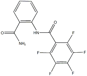 N-[2-(aminocarbonyl)phenyl]-2,3,4,5,6-pentafluorobenzamide Structure