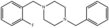 1-benzyl-4-(2-fluorobenzyl)piperazine Structure
