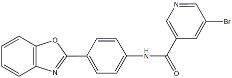 N-[4-(1,3-benzoxazol-2-yl)phenyl]-5-bromonicotinamide Structure