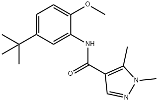 N-(5-tert-butyl-2-methoxyphenyl)-1,5-dimethyl-1H-pyrazole-4-carboxamide Structure