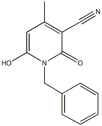 1-benzyl-6-hydroxy-4-methyl-2-oxo-1,2-dihydropyridine-3-carbonitrile Structure