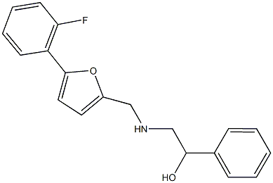 2-({[5-(2-fluorophenyl)-2-furyl]methyl}amino)-1-phenylethanol Structure