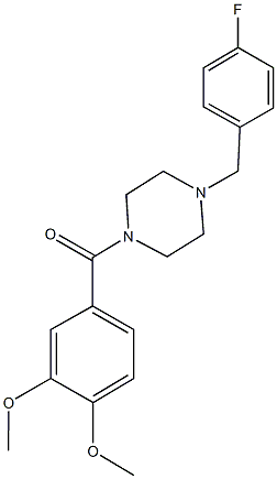 1-(3,4-dimethoxybenzoyl)-4-(4-fluorobenzyl)piperazine Structure