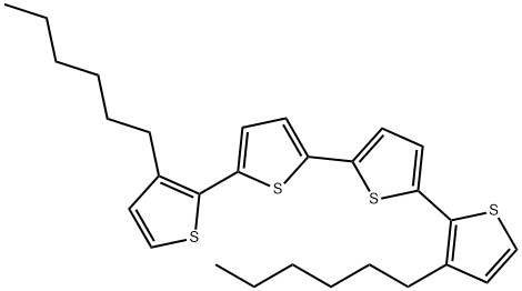 α,ω-Dihexylquaterthiophene,  5,5μ-Bis(3-hexyl-2-thienyl)-2,2μ-bithiophene,  DH-4T Structure