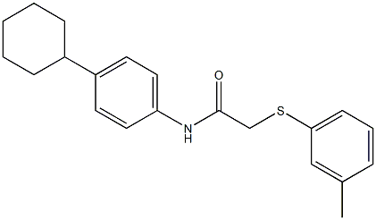 N-(4-cyclohexylphenyl)-2-[(3-methylphenyl)sulfanyl]acetamide Structure