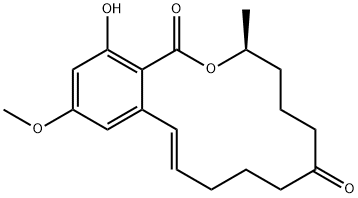 (2E,11S)-15-hydroxy-17-methoxy-11-methyl-12-oxabicyclo[12.4.0]octadeca-1(18),2,14,16-tetraene-7,13-dione Structure