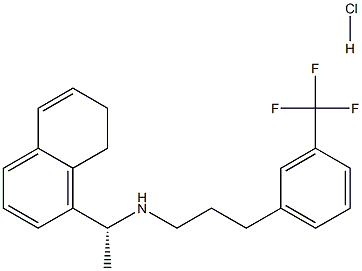 1-NaphthaleneMethanaMine, 7,8-dihydro-α-Methyl-N-[3-[3-(trifluoroMethyl)phenyl]propyl]-, hydrochloride (1:1), (αR)- Structure