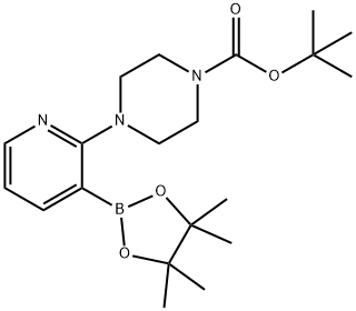 4-[3-(4,4,5,5-TETRAMETHYL-[1,3,2]DIOXABOROLAN-2-YL)-PYRIDIN-2-YL]-PIPERAZINE-1-CARBOXYLIC ACID TERT-BUTYL ESTER Structure