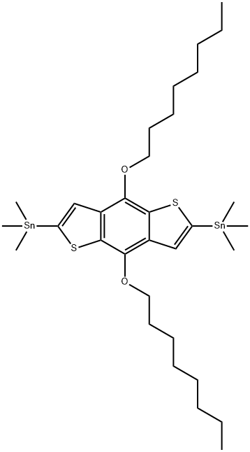 2,6-Bis(trimethyltin)-4,8-dioctyloxybenzo[1,2-b:3,4-b]dithiophene Structure