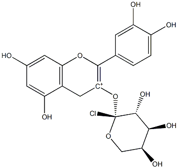 Cyanidin-3-O-arabinoside chloride Structure