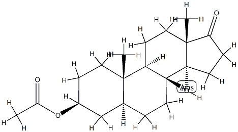 3β-Acetyloxy-14α-hydroxy-5α-androstan-17-one Structure