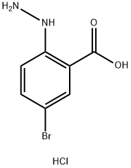 5-bromo-2-hydrazinylbenzoic acid hydrochloride Structure