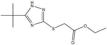 3-(1，1-dimethylethyl)-5-(ethoxycarboxy)-methylthio-1，2，4-triazole Structure