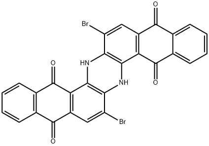 7,16-Dibromo-6,15-dihydroanthrazine-5,9,14,18-tetrone Structure