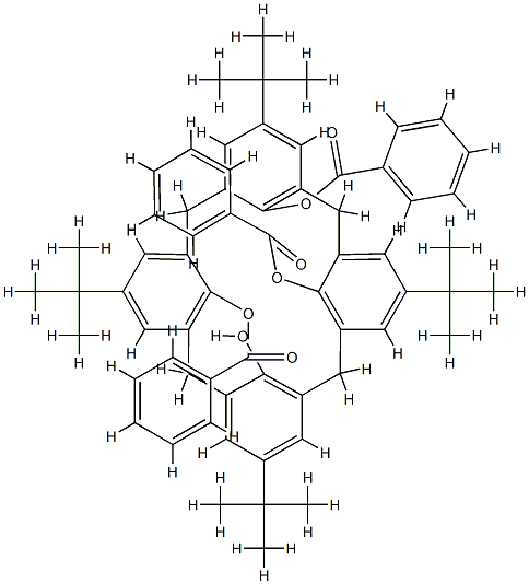 4-TERT-BUTYLCALIX[4]ARENE TRIBENZOATE Structure
