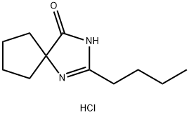 2-Butyl-1,3-diazaspiro[4.4]non-1-en-4-one hydrochloride Structure