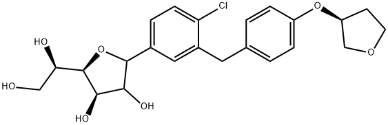 (4R,5R)-2-(4-chloro-3-(4-(((S)-tetrahydrofuran-3-yl)oxy)benzyl) phenyl)-5-((R)-1,2-dihydroxyethyl)tetrahydrofuran-3,4-diol Structure