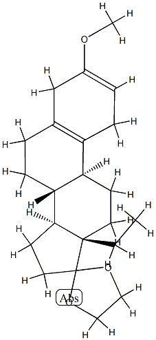 3-Methoxy-18-methylestra-2,5(10)dien-17-one 17-ethylene ketal Structure