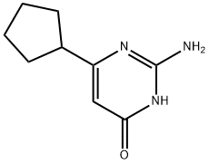 2-amino-6-cyclopentylpyrimidin-4-ol Structure