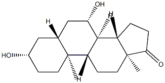 Androstan-?17-?one, 3,?7-?dihydroxy-?, (3β,?5α,?7β)?- Structure