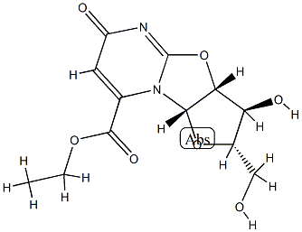 2,2'-anhydro-1-(beta-D-arabinofuranosyl)orotic acid ethyl ester Structure