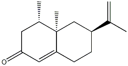 (-)-nootkatone,5,6-dimethyl-8-isopropenylbicyclo[4.4.0]dec-1-en-3-one Structure