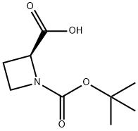 1-Boc-L-azetidine-2-carboxylic acid Structure