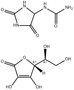 (2,5-dioxoimidazolidin-4-yl)urea L-ascorbate Structure