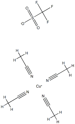 tetrakis(acetonitrile)copper(I) trifluoromethanesulfonate hemihydrate Structure