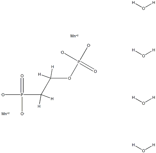 Phosphonic acid, (2-(phosphonooxy)ethyl)-, manganese(2+) salt (1:2), t etrahydrate Structure