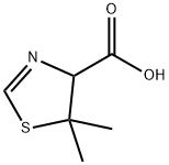 4-Thiazolecarboxylicacid,4,5-dihydro-5,5-dimethyl-(9CI) Structure